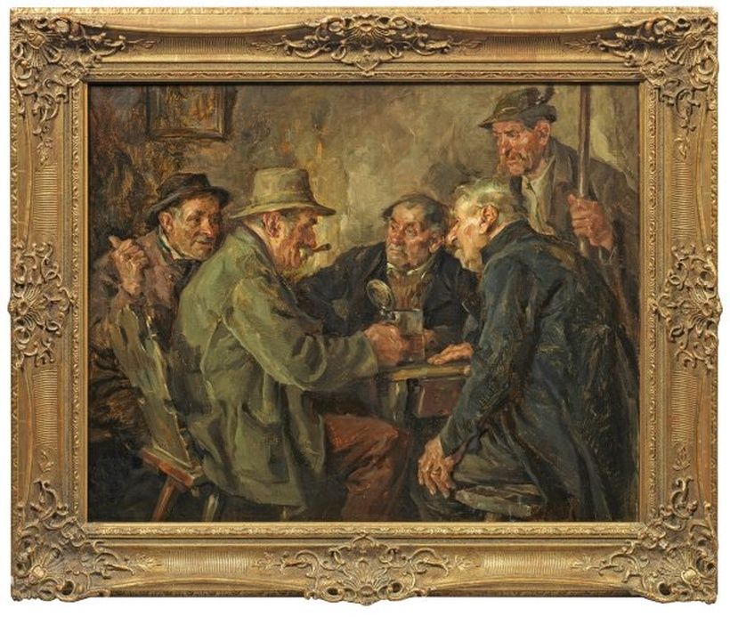 "Изысканная живопись 1900-х: сцена в таверне"
