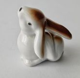 Porcelain figurine, porcelain hare.