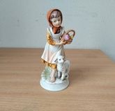 Girl with a lamb, Germany 18 cm, without chips and cracks, good condition, rarity