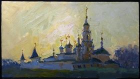Novospassky Monastery. Moscow. Canvas, oil.