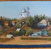 Nikolskoye on the Volga canvas, oil.
