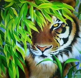 "Tiger" acrylic, watercolor paper