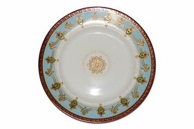 Антикварная фарфоровая тарелка Кузнецова