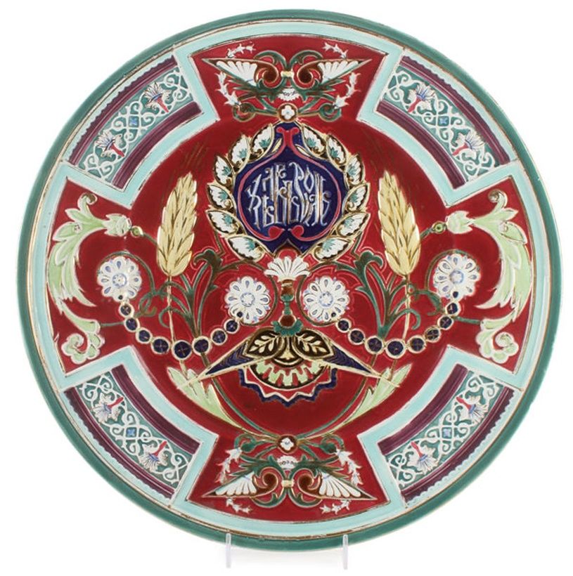 Фарфоровая тарелка Кузнецова, около 1890 года