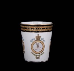 Russian porcelain and sticker painting goblet " in memory of