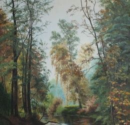 Pavlovsky forest oil, canvas.