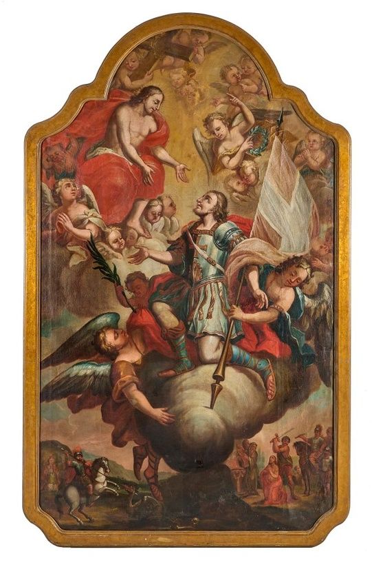 Величественная алтарная картина с Святым Георгием: объединение сцен, возвышение в раю