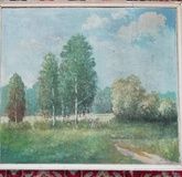 Birch Grove, oil on canvas