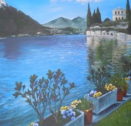 Lake of Italy, acrylic, canvas