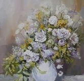 Claude Monet's Spring Bouquet in my rendition, oil on canvas.