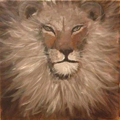 Lion acrylic, canvas.