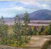 "Царевщина" - Volga landscape canvas, oil