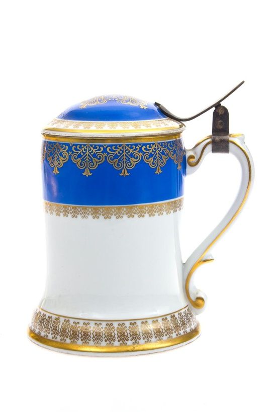 Чаша для пива из фарфора Кузнецова с золочением