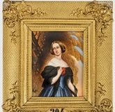 Porcelain painting "Portrait of Alexandrine Duchess of