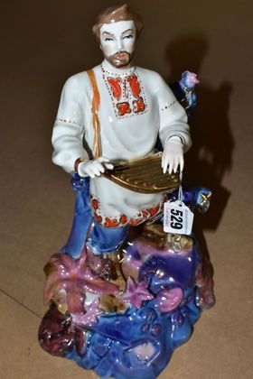 A KIEV PORCELAIN FIGURE OF 'SADKO',