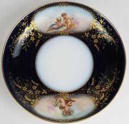 M.S. Kuznetsov Russian Porcelain Decorated Saucer