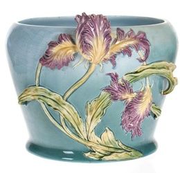 Earthenware vase "Irises"