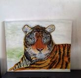 Ussuri tiger canvas, oil.
