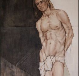 "Naked Man" oil on canvas