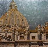 Dome "St. Peter's." canvas, silver, acrylic