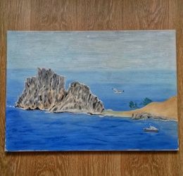 Cape Burkhan, oil on canvas