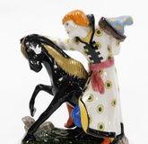 A Russian porcelain figure, of Ivan The Fool and Humped Back Horse, a Soviet porcelain F16 State Fac