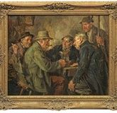 Exquisite Painting of the 1900s: Scene in a Tavern
