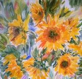 Sunflowers canvas, oil