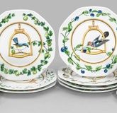 Collection of eleven plates "L'etrier perchoir" by Hermès