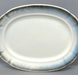 Large-Sized Russian Main Course Porcelain Tray Made by Auerbach Kuznetsov