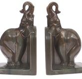 Couple of porcelain book holders "Elephants" by Kuznetsov porcelain factory, c. 1930