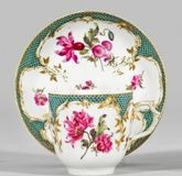 Decorative cup with flower pattern