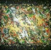Pizza Canvas, oil, acrylic