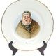 Фарфоровые тарелки Кузнецова с изображениями из "Мертвых душ"