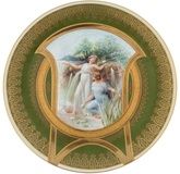 A RUSSIAN PORCELAIN PLATE WITH MAIDENS, KUZNETSOV PORCELAIN FACTORY, MOSCOW, 188...