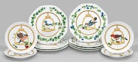 Collection of eleven plates "L'etrier perchoir" by Hermès