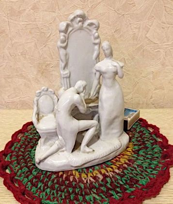 "Onegin and Tatyana Sculptural Composition"