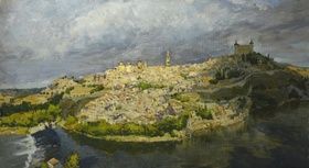 Toledo. Spain. Canvas, oil.