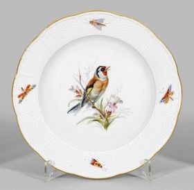 Декоративная тарелка с рисунком птицы