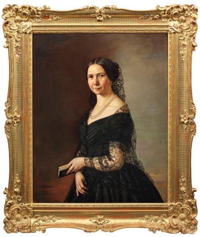 "Хип-портрет леди с жемчужным ожерельем: высокое художественное качество венской портретной живописи эпохи Бидермейера"