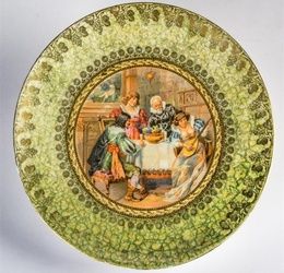 PORCELAIN PLATE WITH MUSICAL SCENE