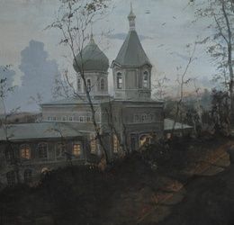 Spaso-Preobrazhensky Parish, Evening. Canvas/Oil.