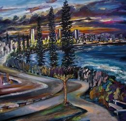 Alexandra Beach oil on canvas