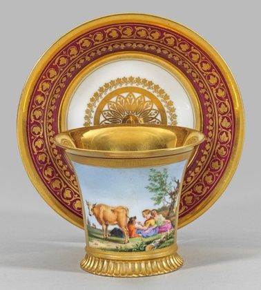 Великолепная декоративная чашка Людовика XVIII