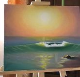 Wave canvas, oil.