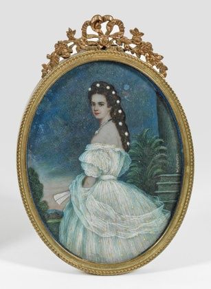 Young Empress "Sissi": miniature portrait
