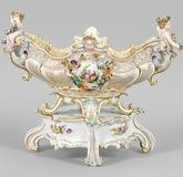 Representative Meissen ornamental bowl with pedestal as