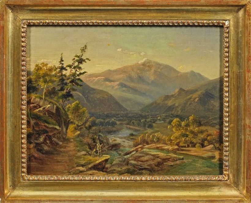 "Странник перед горным фоном: альпийский художник в летних цветах"