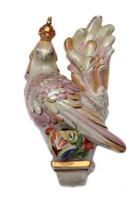 SOVIET RUSSIAN DULYOVO PORCELAIN BIRD, 1956