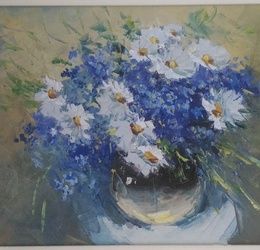 Field flowers oil, canvas